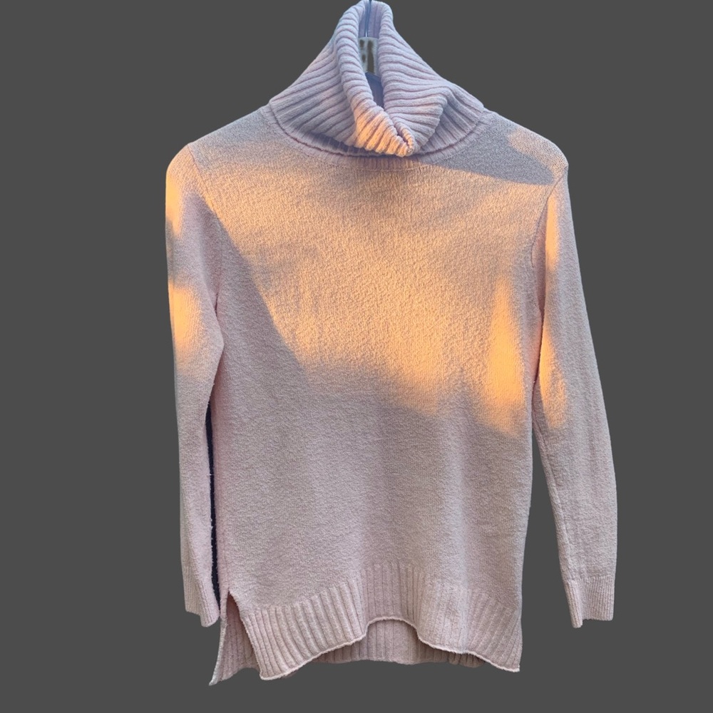 BP long side slit pink turtleneck sweater size XS